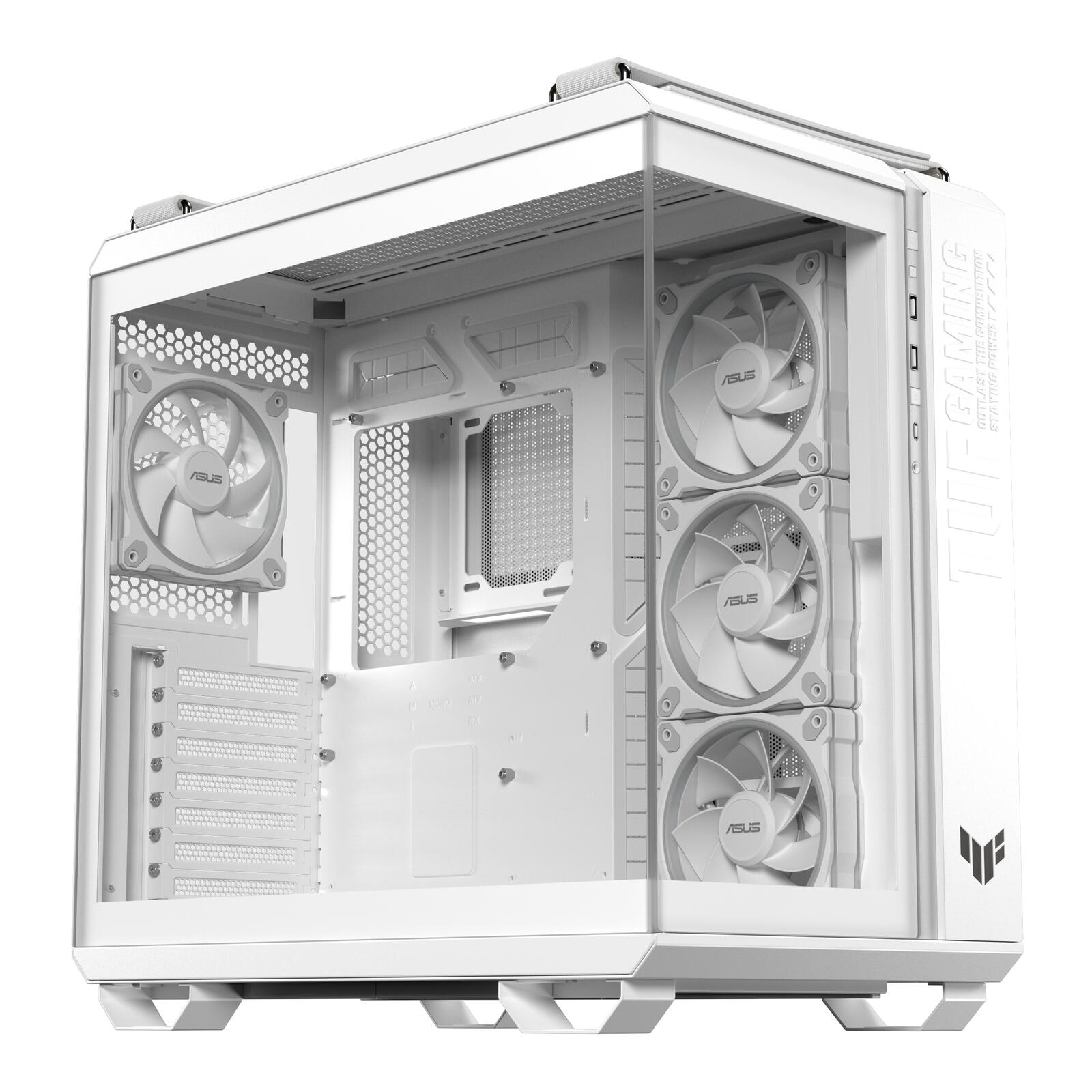 ASUS TUF GAMING GT502 Horizon TG ARGB modulares PC Gehäuse, weiß
