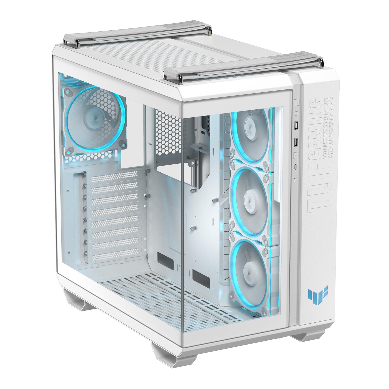 ASUS TUF GAMING GT502 Horizon TG ARGB modulares PC Gehäuse, weiß