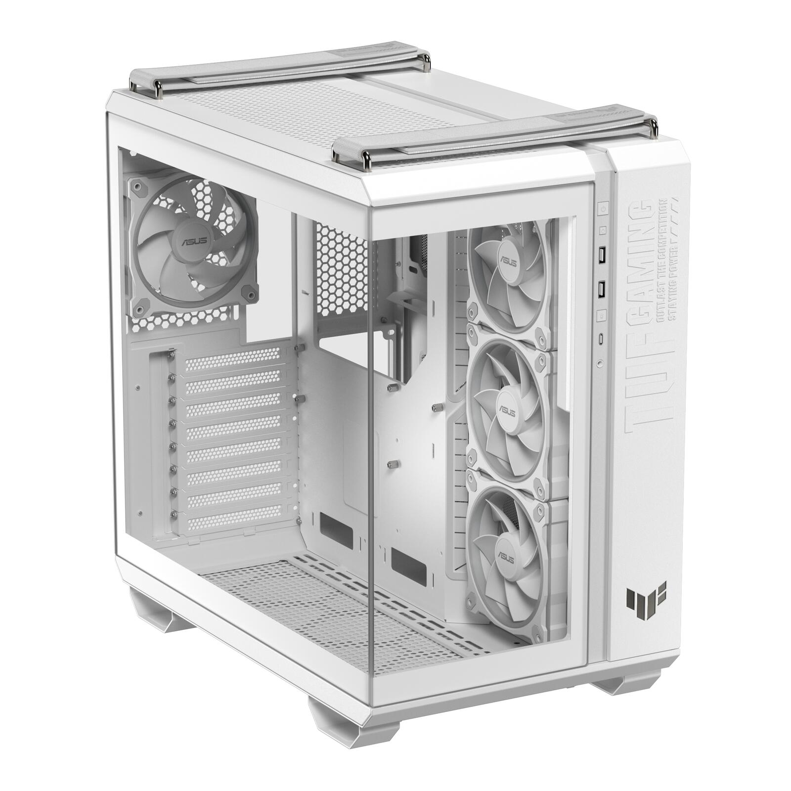 ASUS TUF GAMING GT502 Horizon TG ARGB modulares PC Gehäuse, weiß