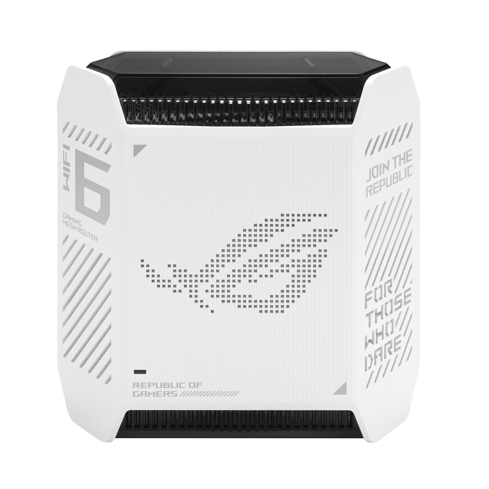 ASUS ROG Rapture GT6 AX10000 1er Pack Tri-Band Gaming Mesh WiFi System kombinierbarer Router (Tethering als 4G und 5G Ro