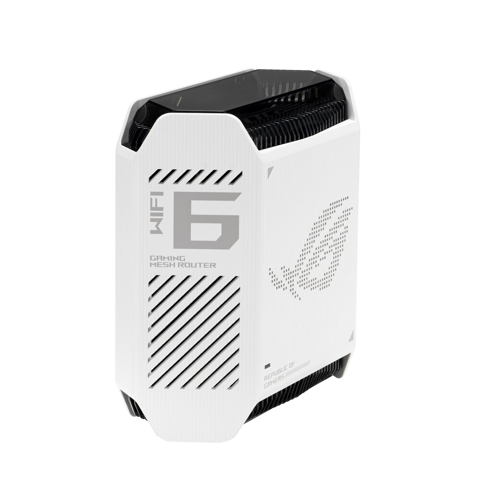 ASUS ROG Rapture GT6 AX10000 1er Pack Tri-Band Gaming Mesh WiFi System kombinierbarer Router (Tethering als 4G und 5G Ro
