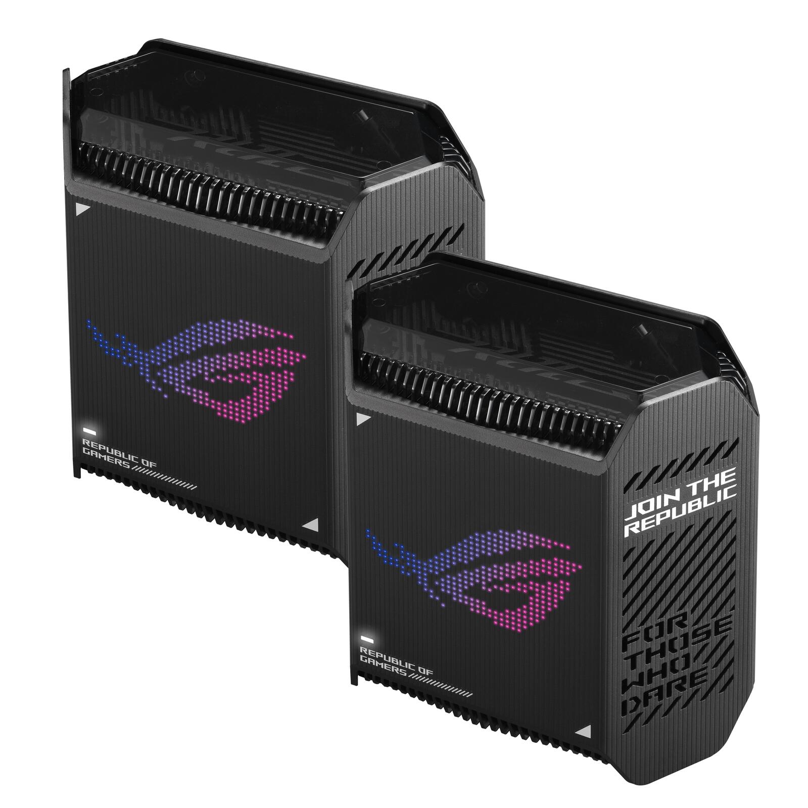 ASUS ROG Rapture GT6 AX10000 2er Set Tri-Band Gaming Mesh WiFi System kombinierbarer Router (Tethering als 4G und 5G Rou