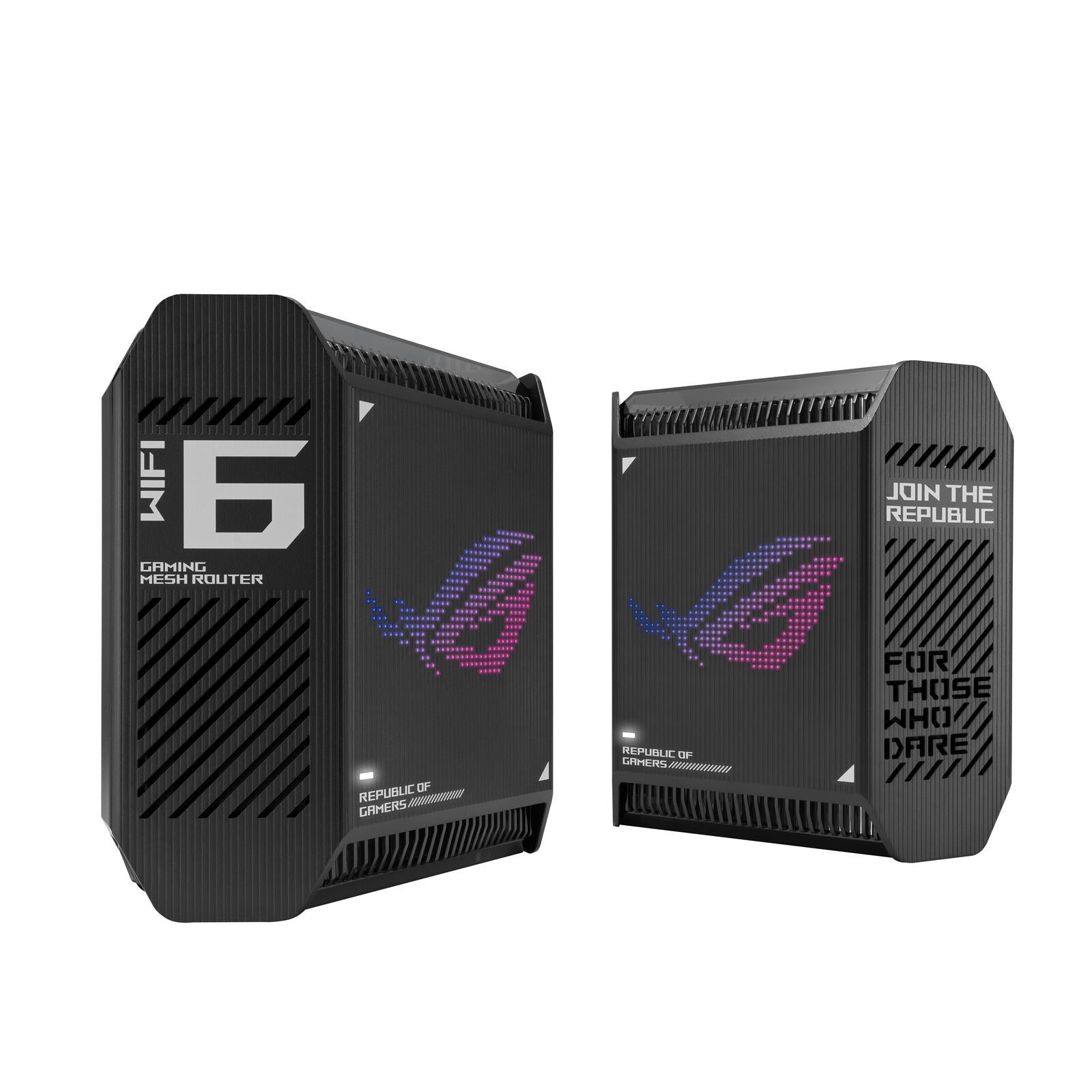 ASUS ROG Rapture GT6 AX10000 2er Set Tri-Band Gaming Mesh WiFi System kombinierbarer Router (Tethering als 4G und 5G Rou