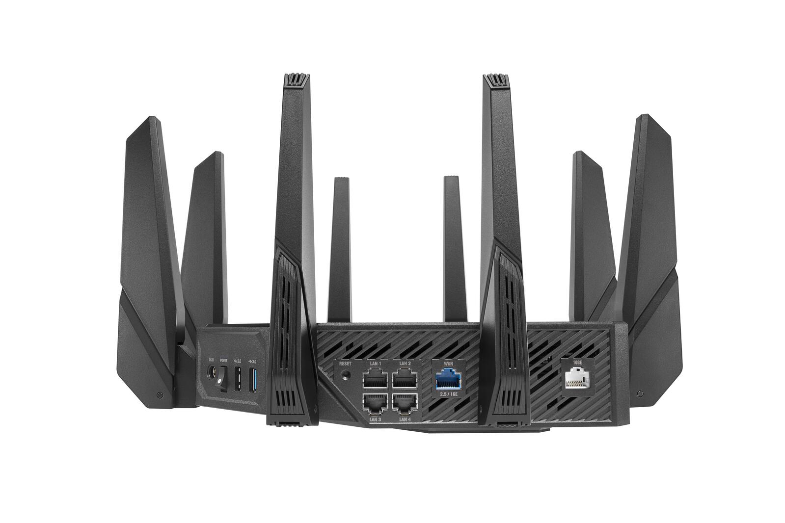 ROG Rapture GT-AX11000 Pro Tri-Band WLAN Gaming kombinierbarer Router (Tethering als 4G und 5G Router-Ersatz, WiFi 6, 2,