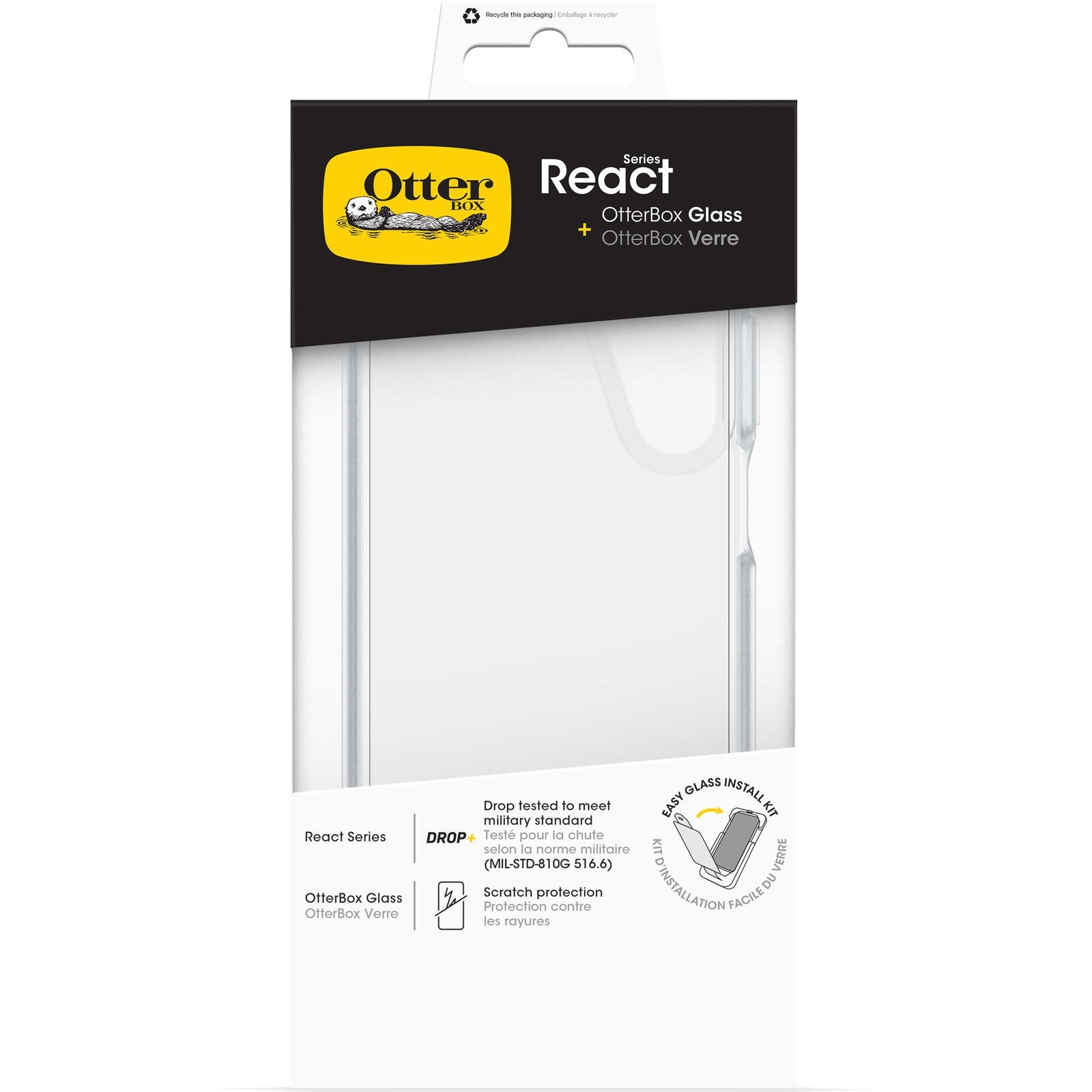 OtterBox React + Glass Samsung Galaxy A16/A16 5G Hülle + Displayschutz - transparent