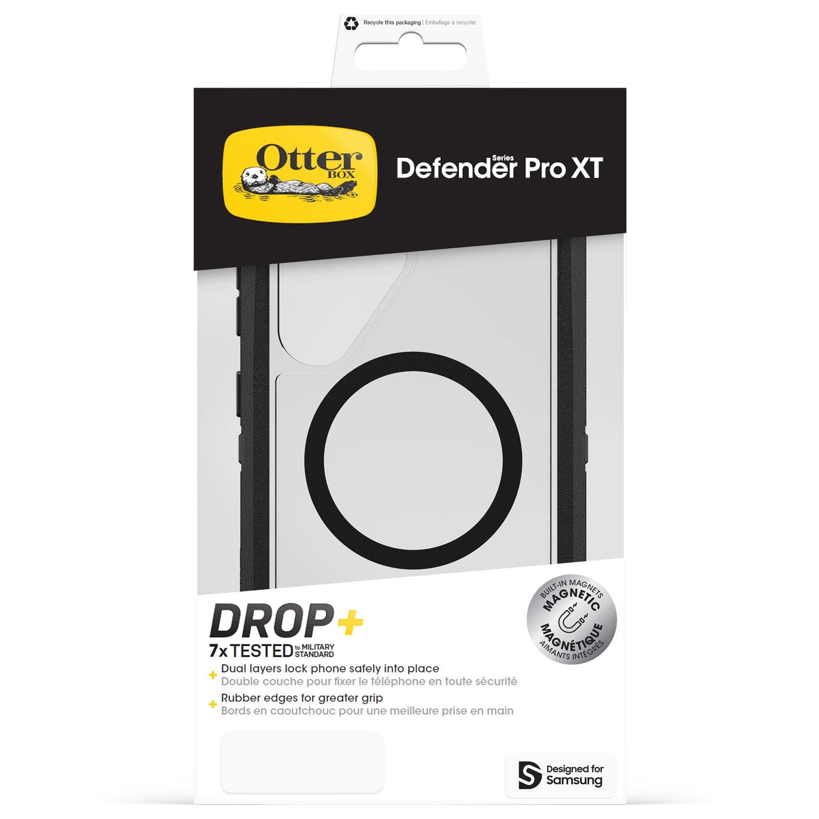 OtterBox Defender XT Clear Magnets Schutzhülle für Samsung Galaxy S25 Ultra Dark Side - clear/black