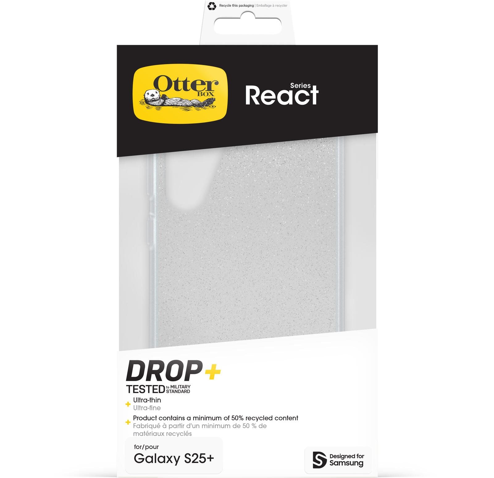 OtterBox React Schutzhülle für Samsung Galaxy S25+ Stardust - clear