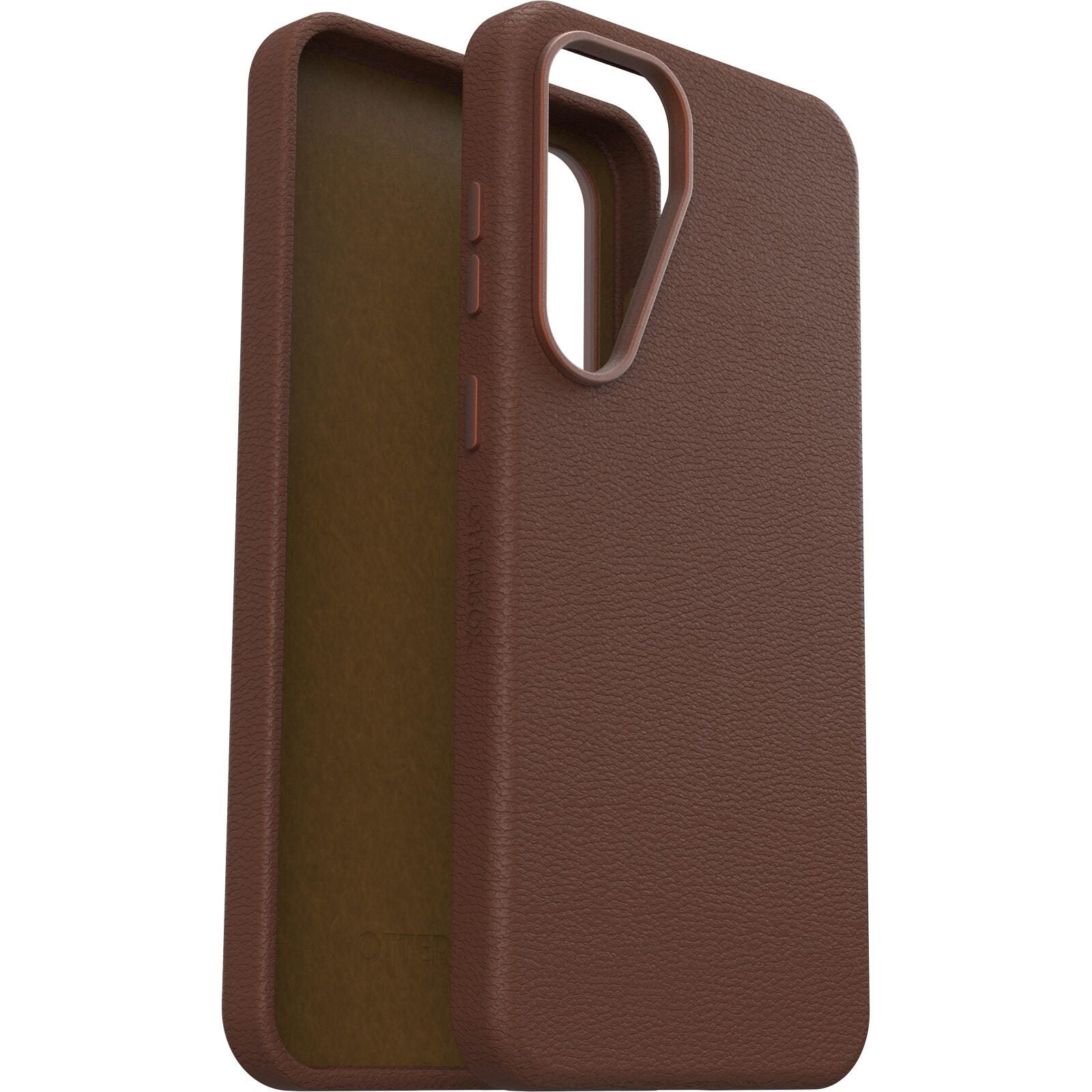 OtterBox Symmetry Cactus Leather Schutzhülle für Samsung Galaxy S25+ Rich Adove - brown