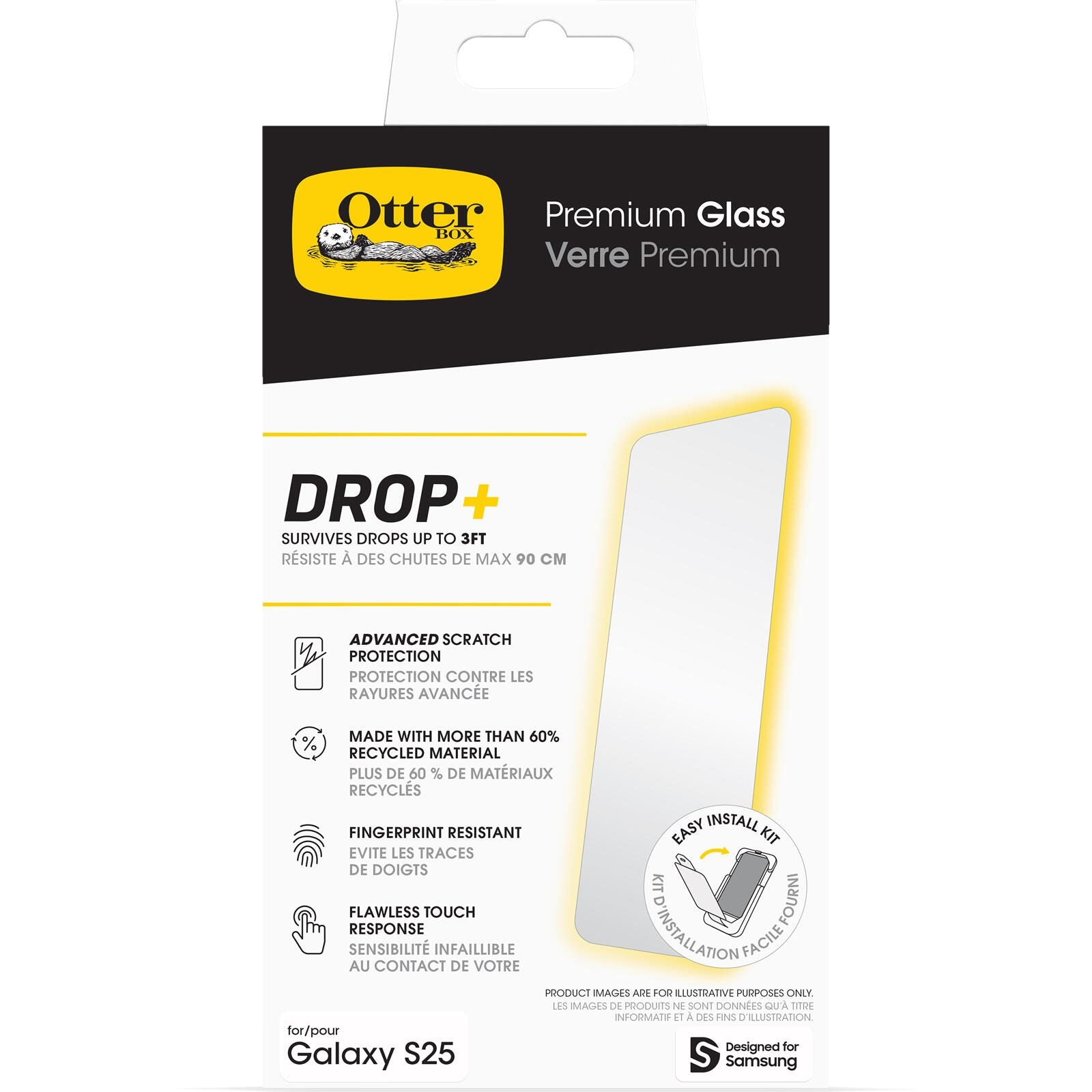 OtterBox Premium Glass für Samsung Galaxy S25 clear