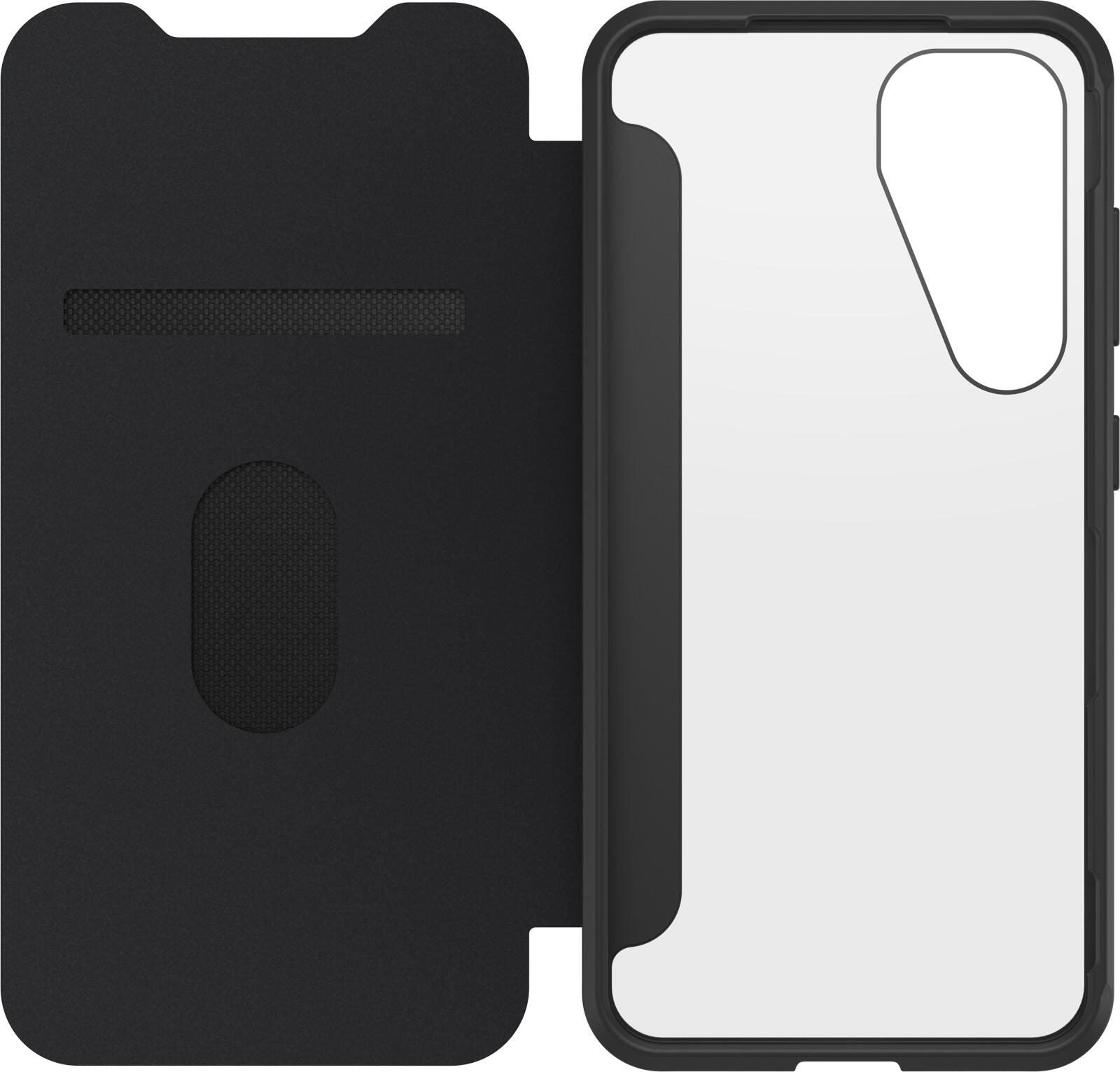 OtterBox React Folio Schutzhülle für Samsung Galaxy S25 Black Crystal - clear/black