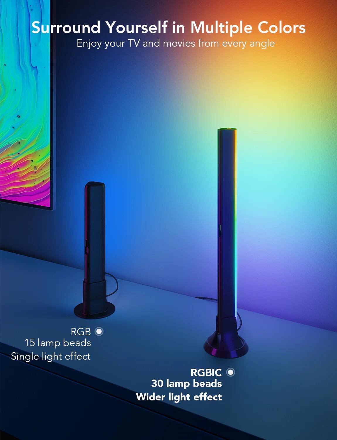 Govee RGBIC TV Lichtbalken für 45'- 70' TVs