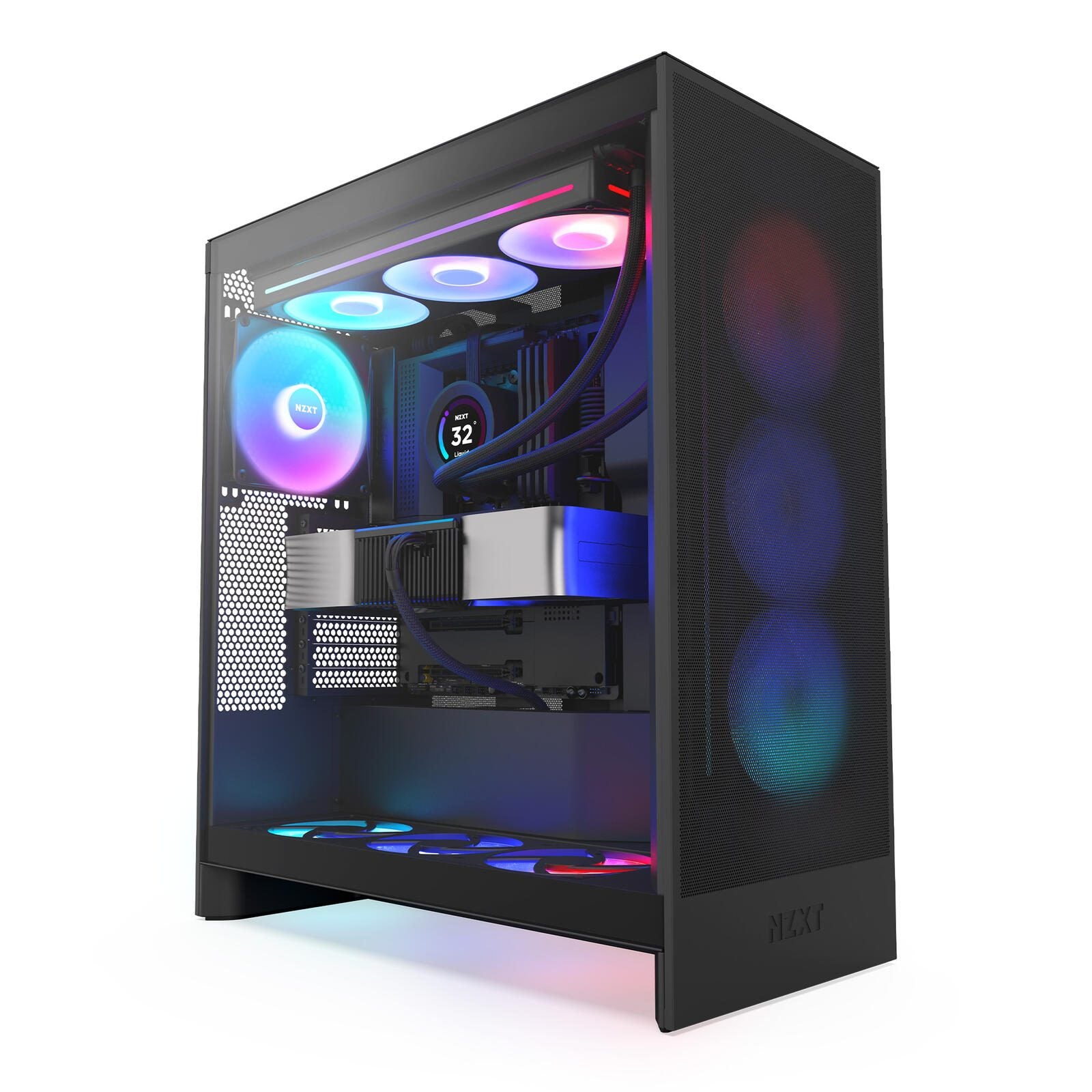 NZXT H7 Flow RGB Mid-Tower-Gehäuse, Schwarz