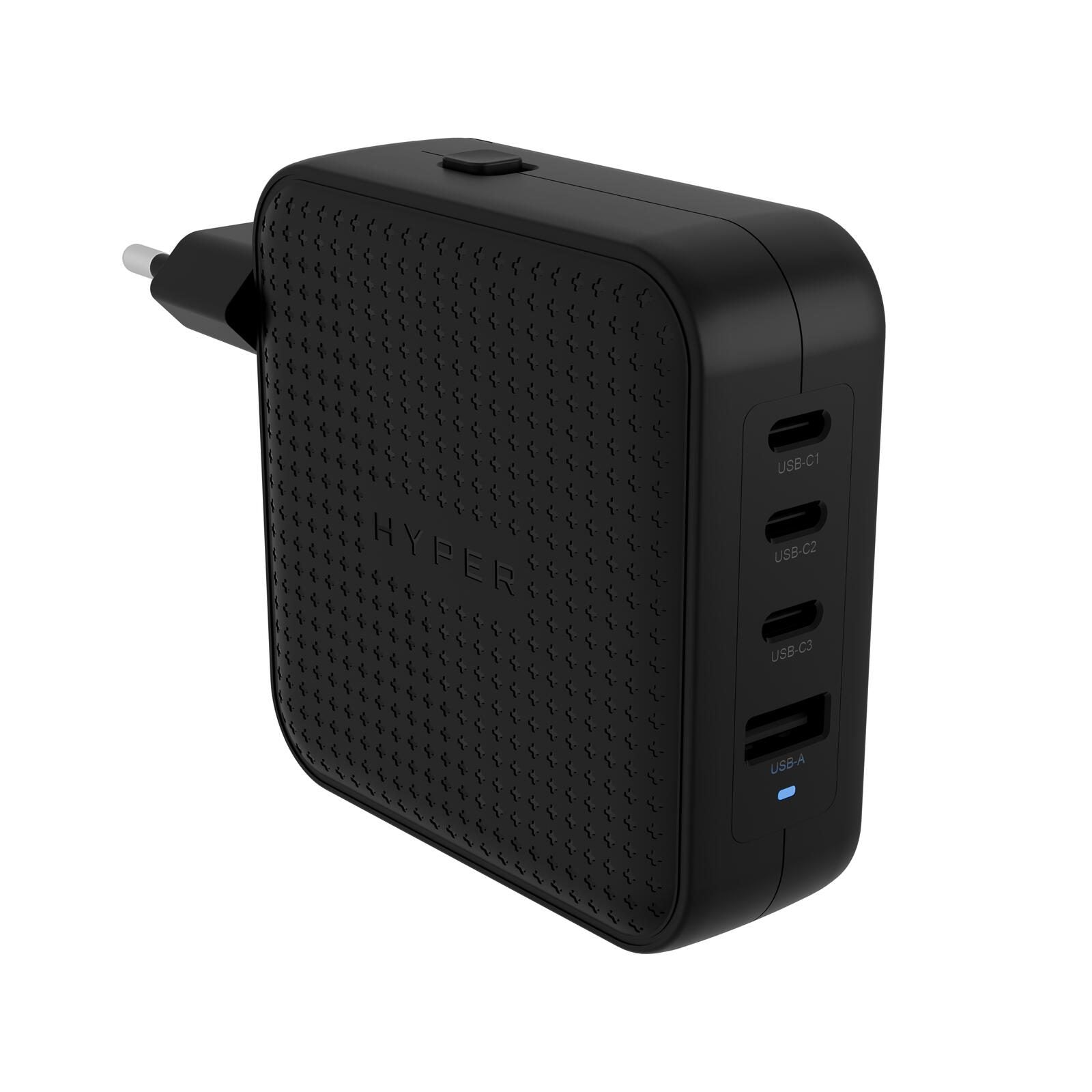 Hyper® HyperJuice 100W USB-C GaN Reise-Ladegerät (3C+1A) - Schwarz