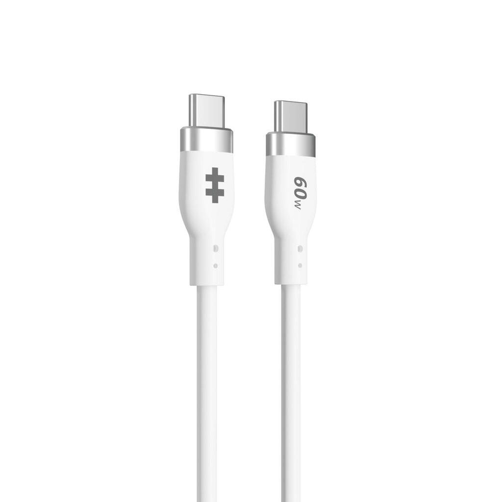 Hyper® HyperJuice USB-C Silikon-Ladekabel (1.5m/5ft) - Weiß