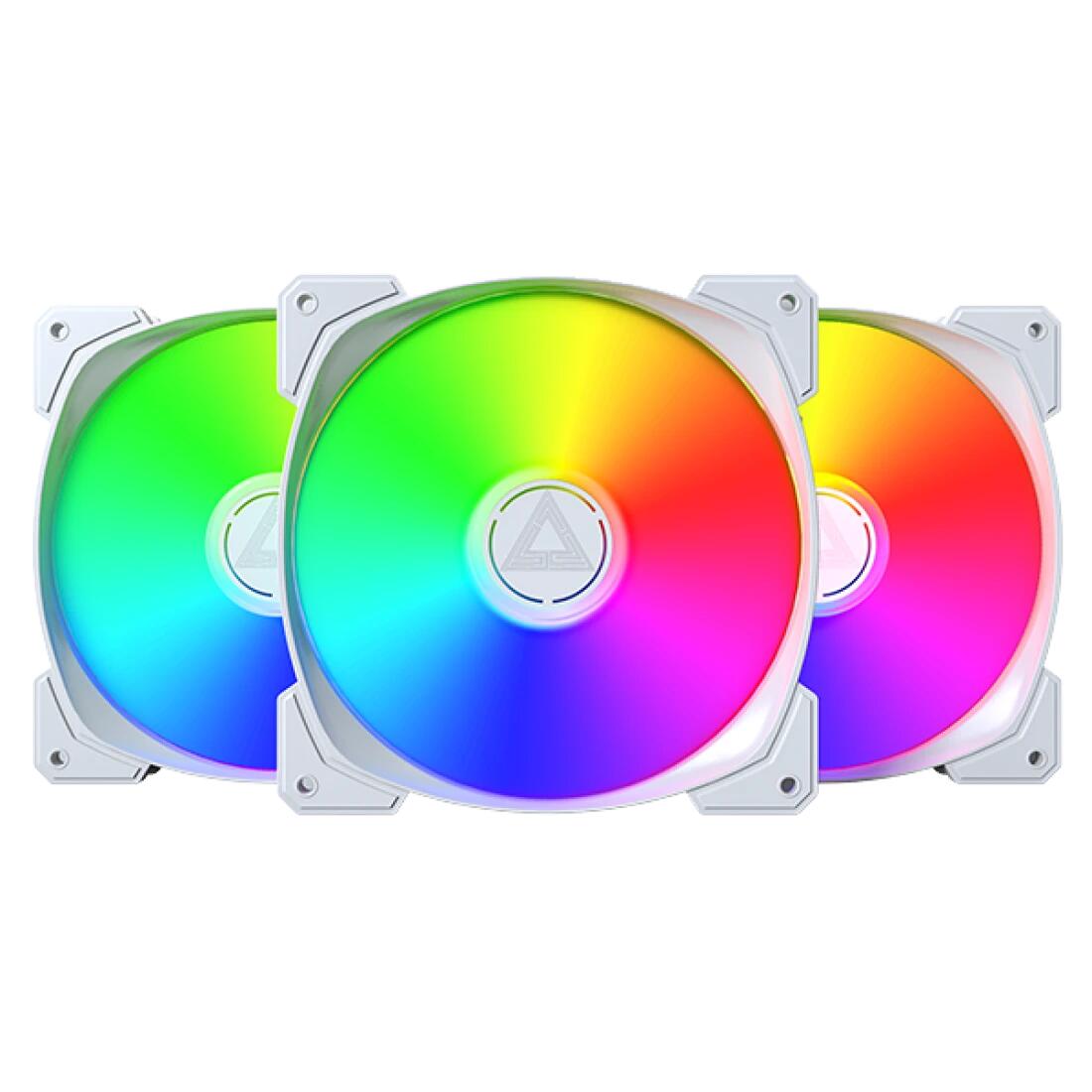 Montech Lüfter 3er Pack HP140 ARGB PWM 140mm, Weiß