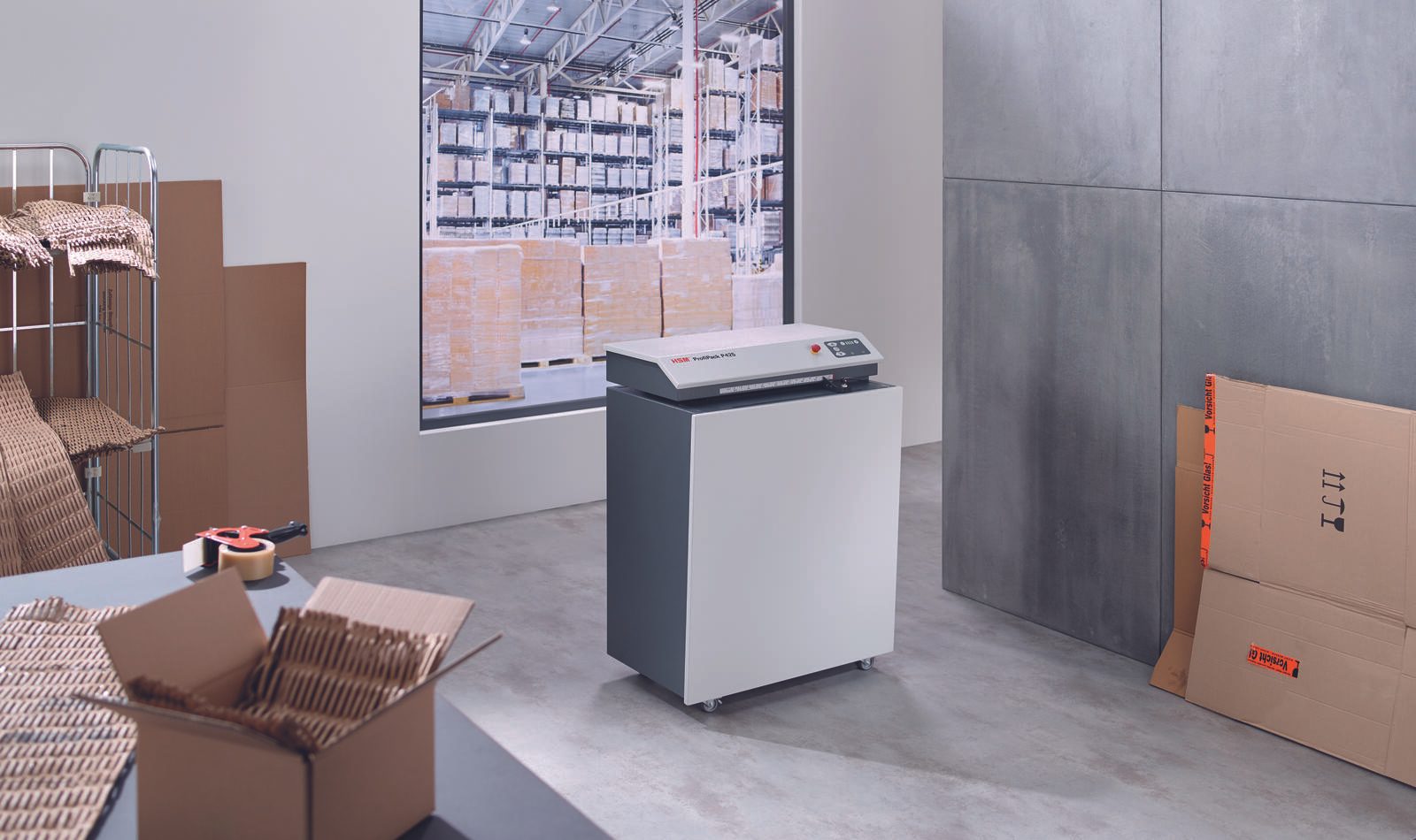 HSM Verpackungspolstermaschine ProfiPack P425 - 170 mm/s - bis zu 80 kg