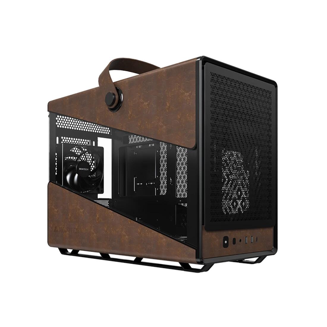 Montech PC Gehäuse Heritage Mini-Tower Schwarz / Braun