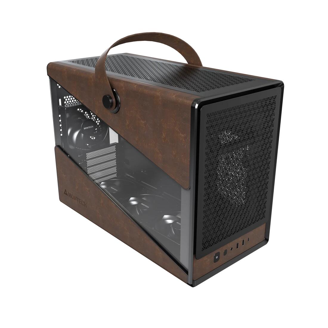 Montech PC Gehäuse Heritage Mini-Tower Schwarz / Braun
