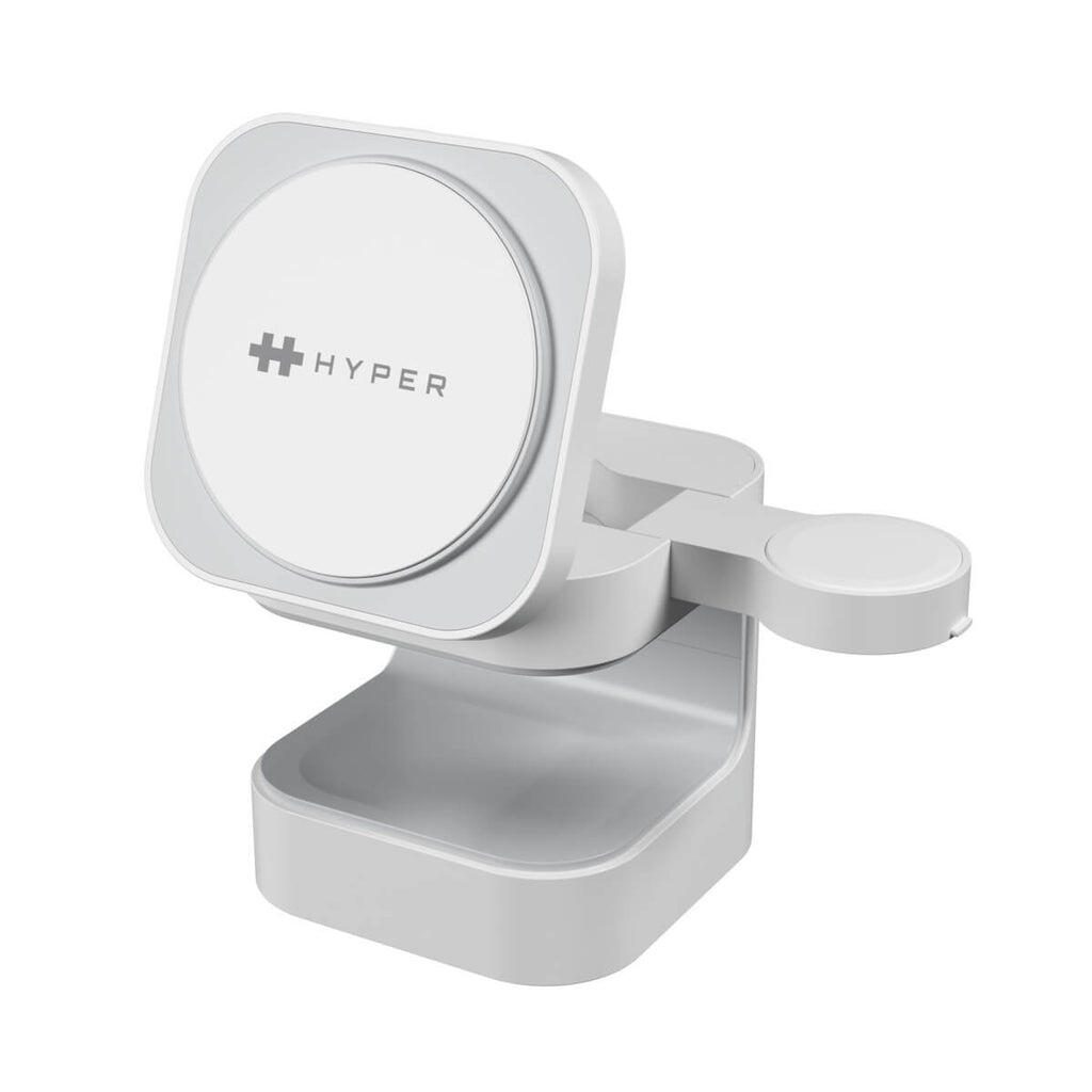 Hyper® HyperJuice HJ3320WHGL Qi2 3-in-1 Magnetische Ladestation