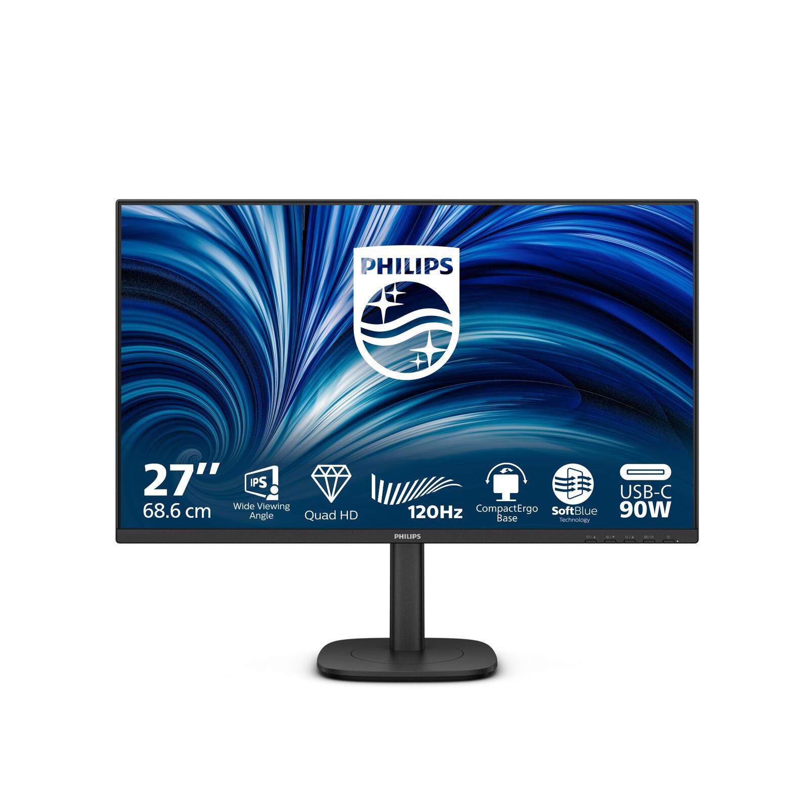 Philips 27B2U3601 Quad HD Display 68,5 cm (27') Schwarz