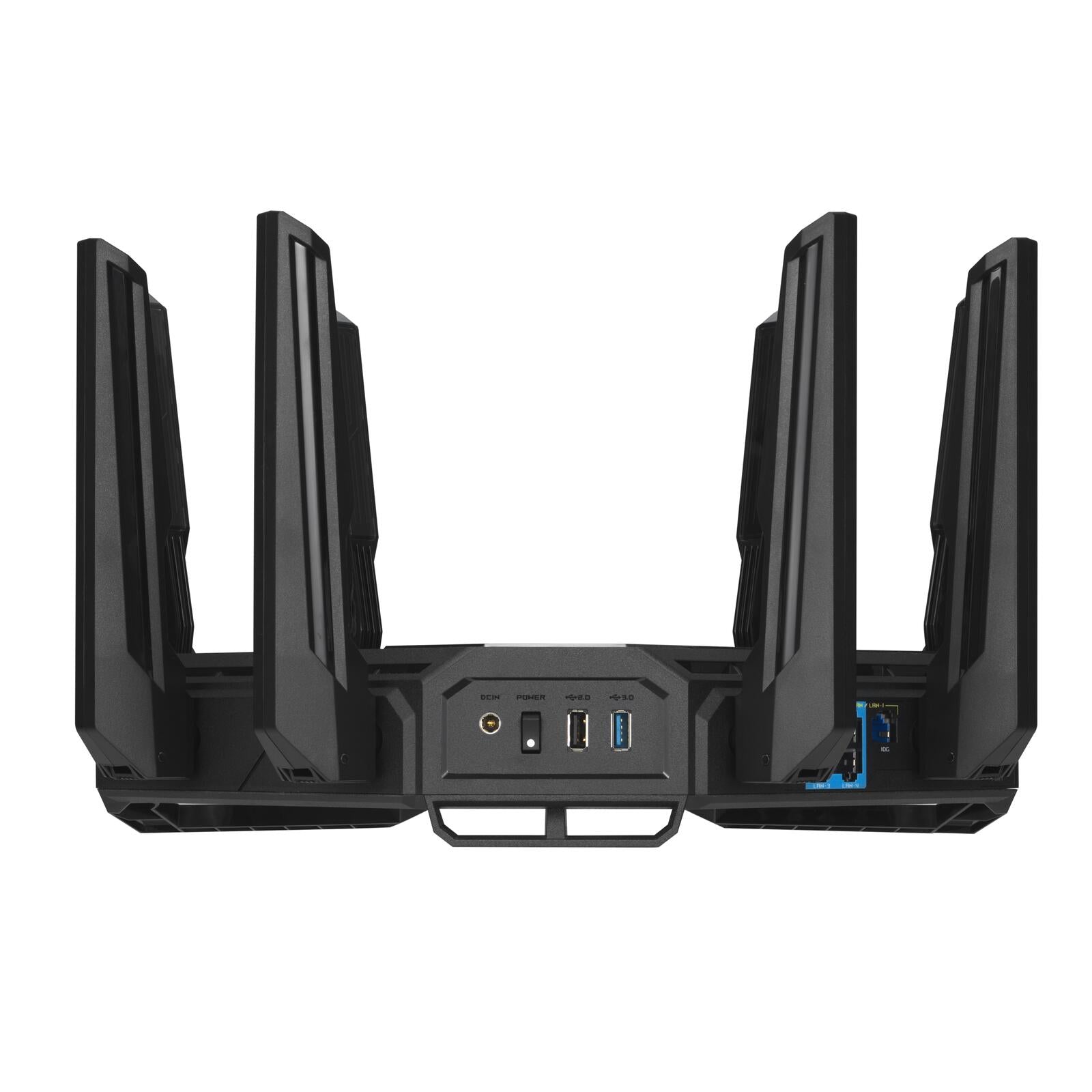 ASUS ROG Rapture GT-BE98 Quad-Band WiFi 7 Gaming Router (320MHz Bandbreite, duale 10G Ports, Backup WAN, Mobile Game Mod