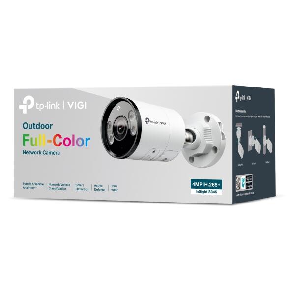 TP-Link VIGI 4MP Outdoor Full-Color Bullet Netzwerkkamera InSight S345 (6mm)