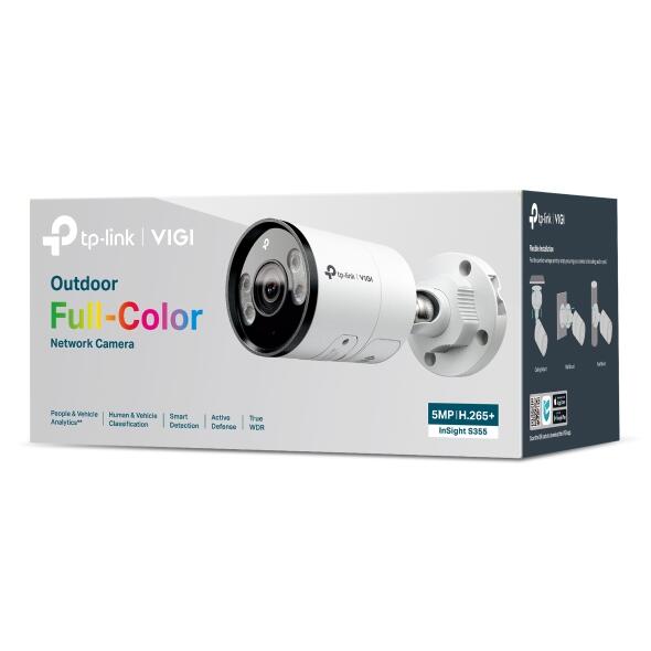 TP-Link VIGI 5MP Outdoor-Vollfarb-Bullet-Netzwerkkamera InSight S355 (6mm)