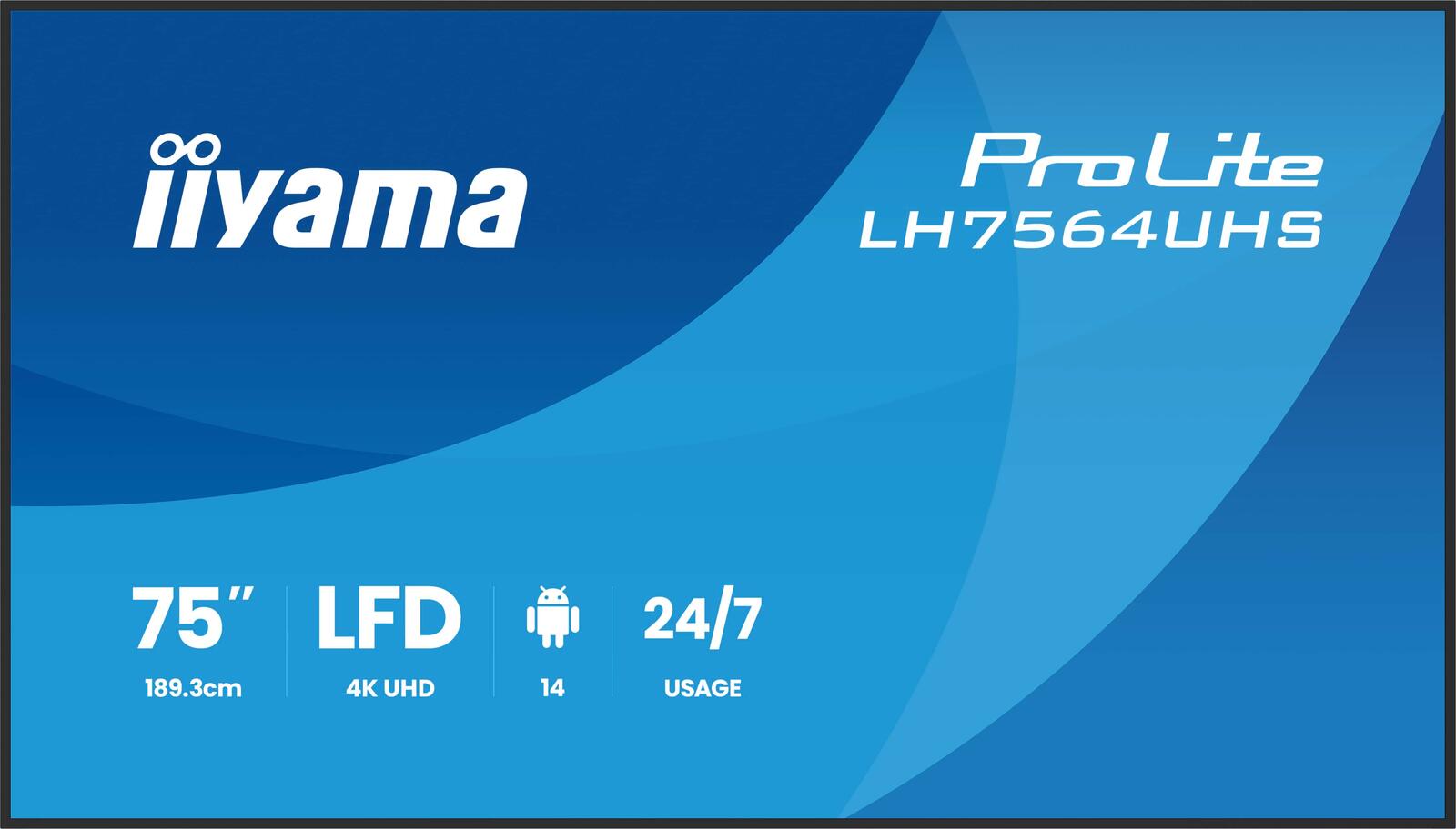iiyama ProLite LH7564UHS-B1AG Signage Display 189,5 cm (75')