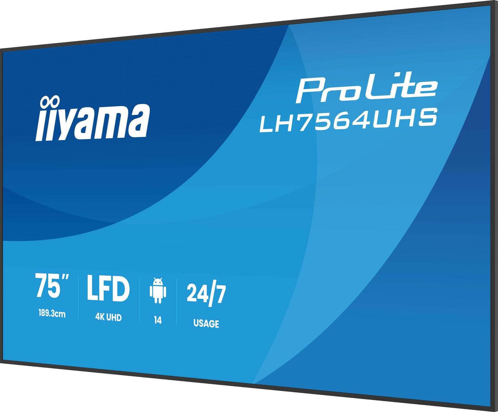 iiyama ProLite LH7564UHS-B1AG Signage Display 189,5 cm (75')