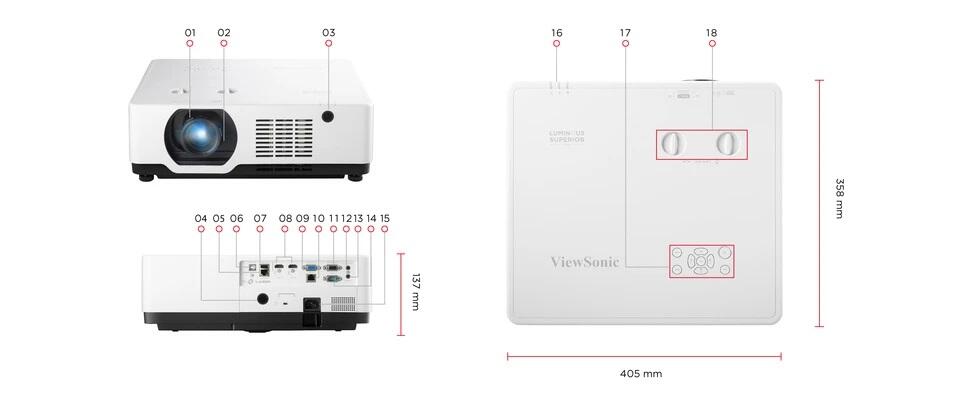 ViewSonic LSC601WU Business Laser Beamer 6000 ANSI Lumen
