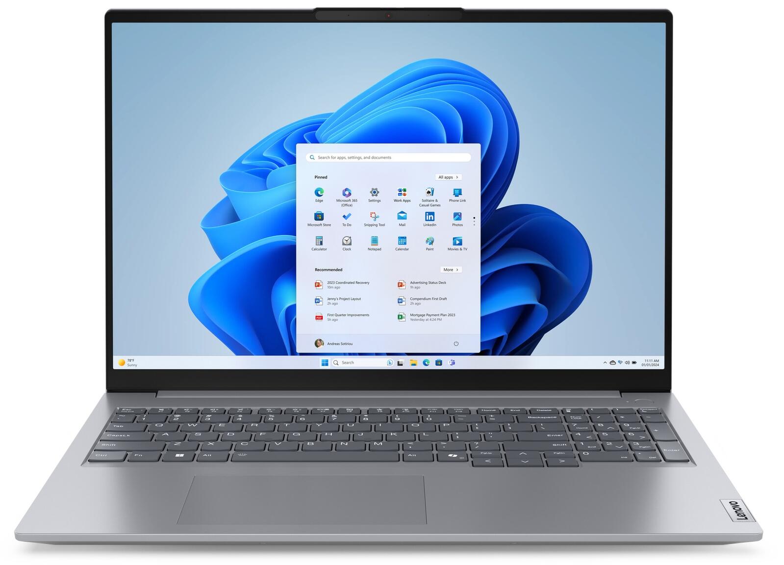 Lenovo ThinkBook 16 G7 ARP AMD Ryzen™ 5 7535HS Notebook 40,6 cm (16')