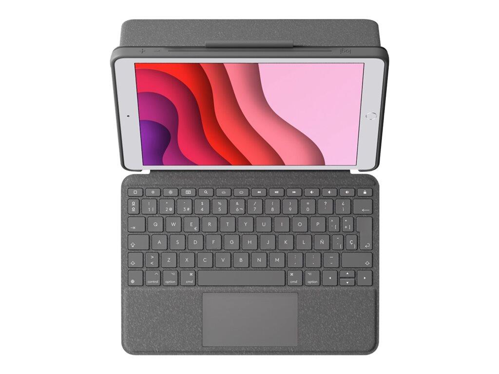 Logitech Combo Touch Tastatur und Foliohülle mit Trackpad grafit