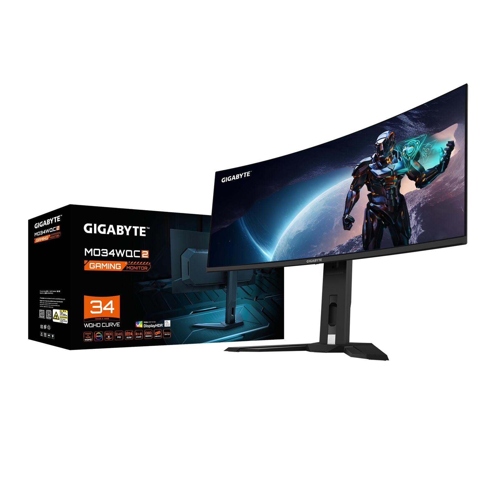 GIGABYTE MO34WQC2 WQHD Curved Gaming Monitor 34' (86,3cm)