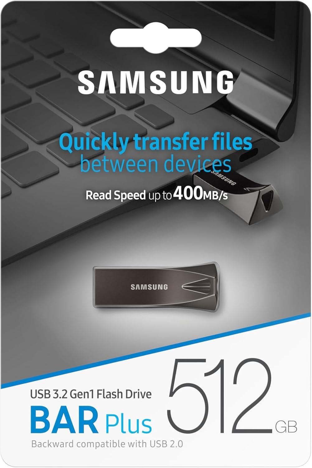 Samsung USB 3.1 Flash Drive BAR Plus Titan Grey (2024) - 512GB