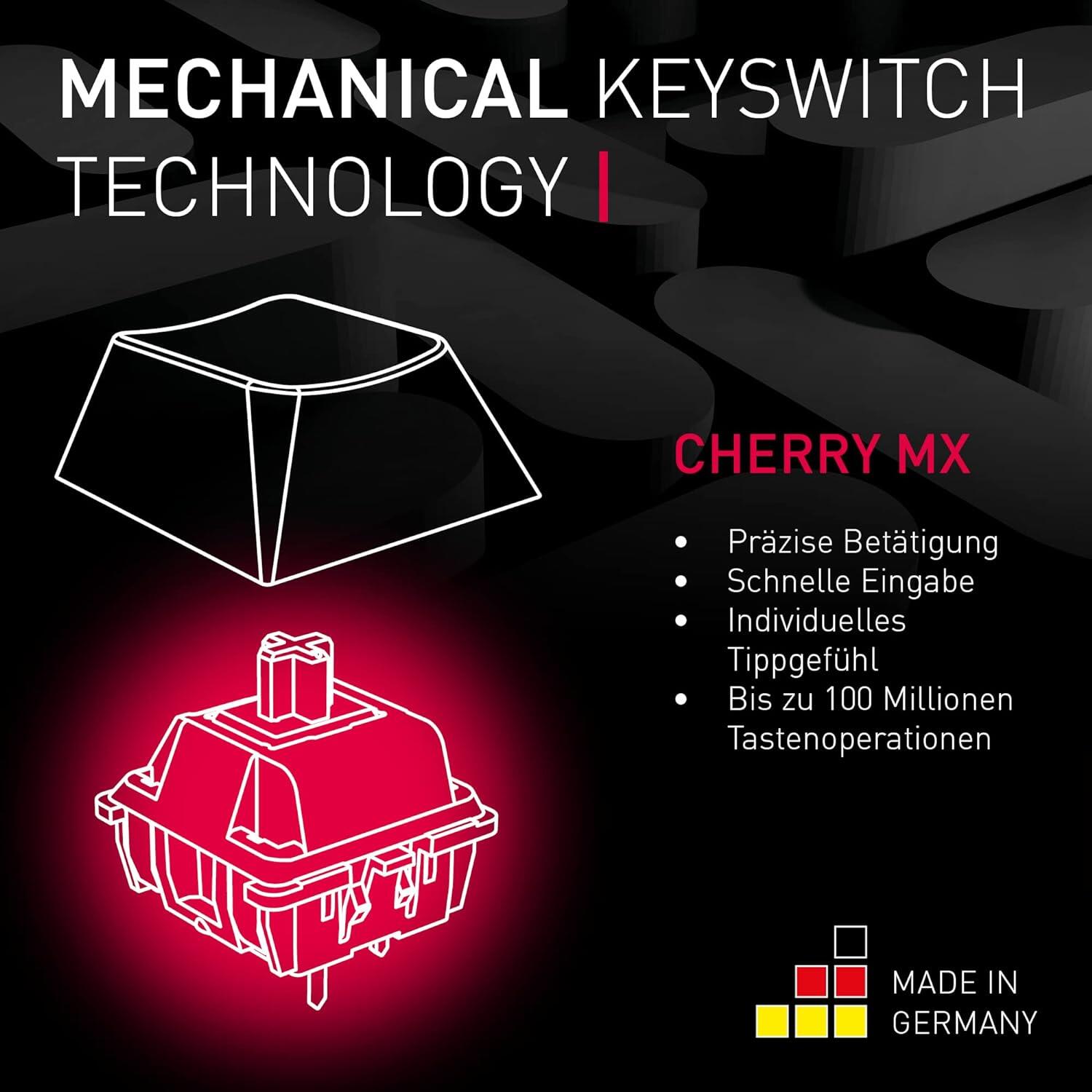 CHERRY MX Board 3.0S Gaming RGB Tastatur, MX-Brown, weiß