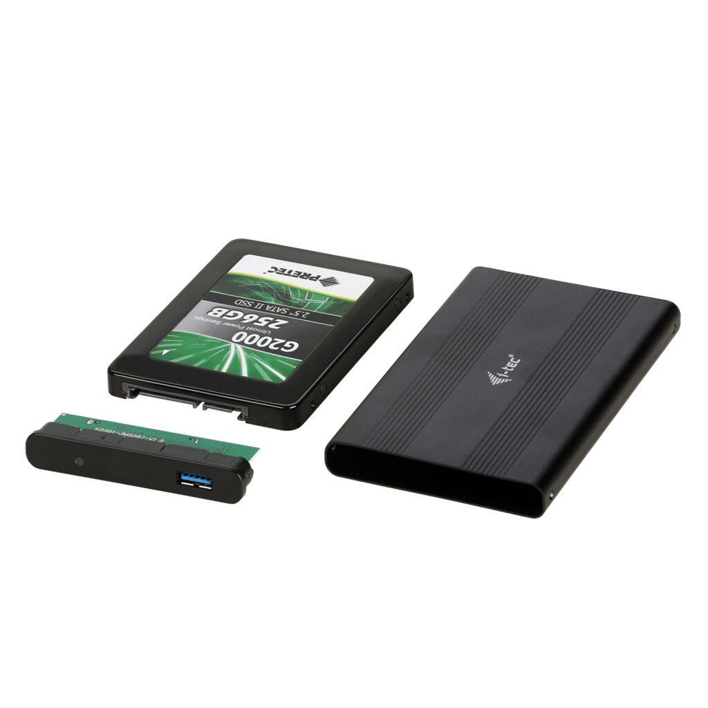 I-TEC USB-A MySafe Advance AluBasic Gehaeuse für 2.5″ SATA I/II/III HDD oder SSD