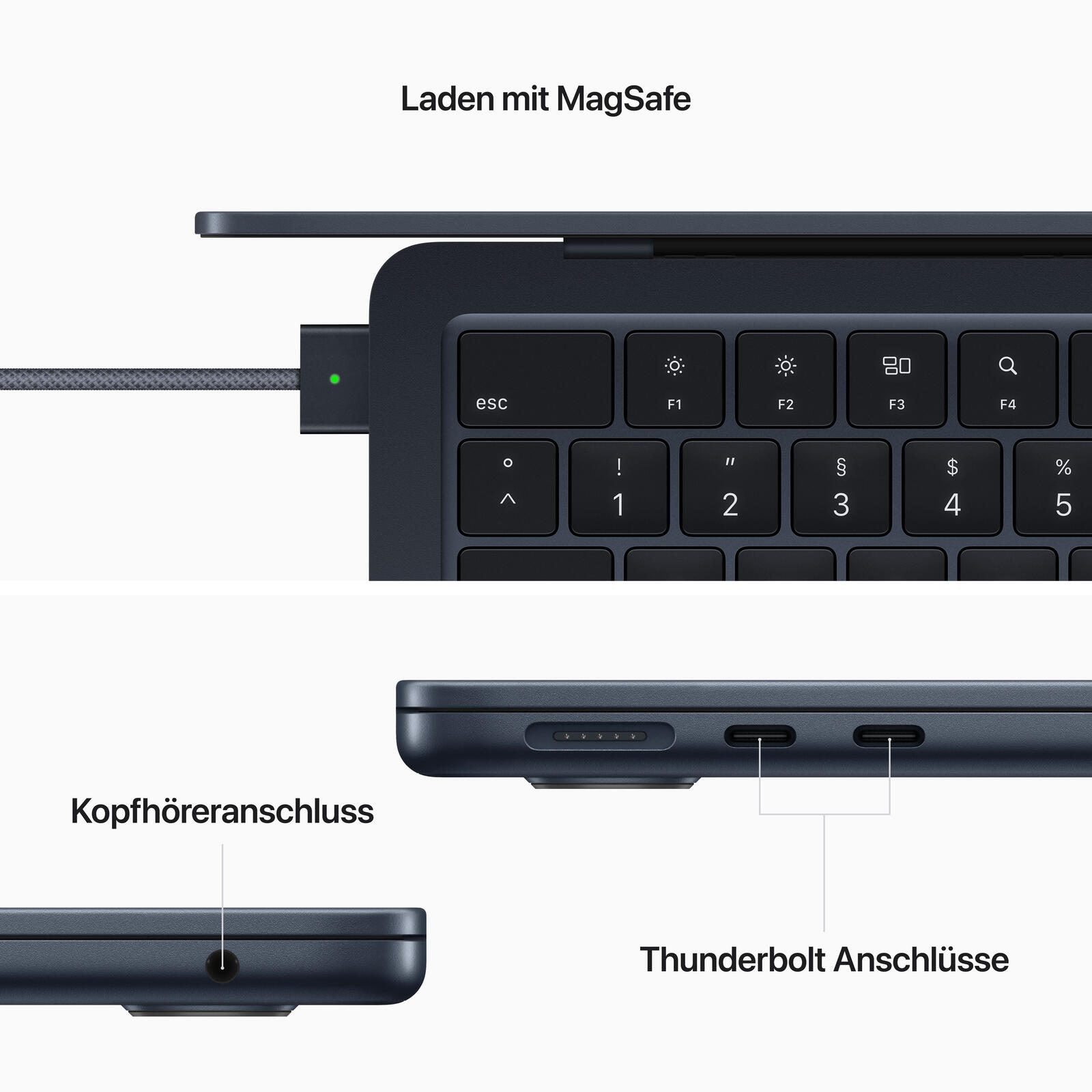 Apple MacBook Air 34,46 cm (13,6') mitternacht