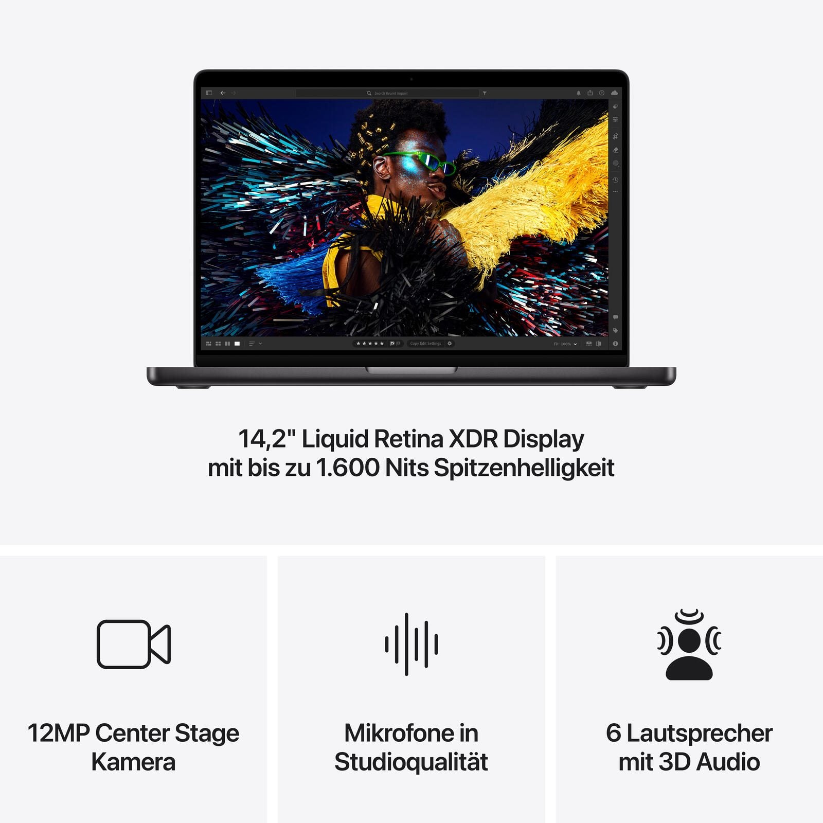 Apple MacBook Pro 35,97 cm (14,2') space schwarz