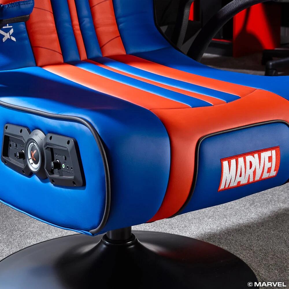 B-WARE X Rocker Marvel™ Elite 2.1 Gaming-Sessel im Spider-Man Design - blau/rot