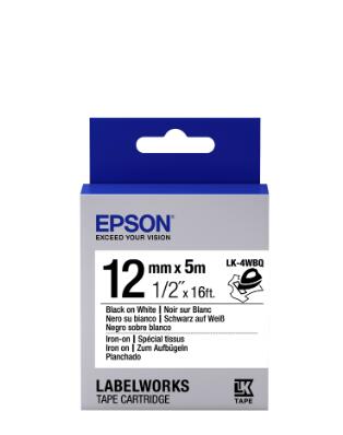 Epson LabelWorks LK-4WBQ - Schwarz auf Weiß - Rolle (1,2 cm x 5 m)