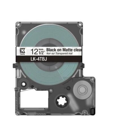 Epson LabelWorks LK-4TBJ - Schwarz auf Matt-Transparent - Rolle (1,2 cm x 8 m)