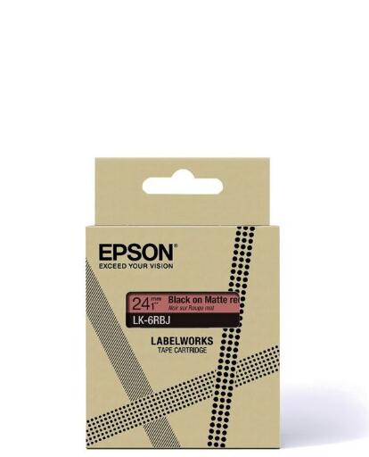 Epson LabelWorks LK-5RBJ - Schwarz auf Mattrot - Rolle (1,8 cm x 8 m) 1 Kassette