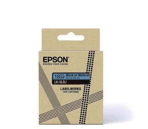 Epson LabelWorks LK-5LBJ - Schwarz auf Mattblau - Rolle (1,8 cm x 8 m) 1 Kassette