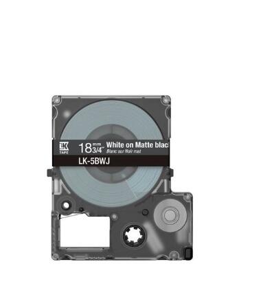 Epson LabelWorks LK-5BWJ - Weiß auf Mattschwarz - Rolle (1,8 cm x 8 m) 1 Kassette