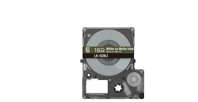 Epson LabelWorks LK-5QWJ - Weiß auf Matt-Khaki - Rolle (1,8 cm x 8 m) 1 Kassette