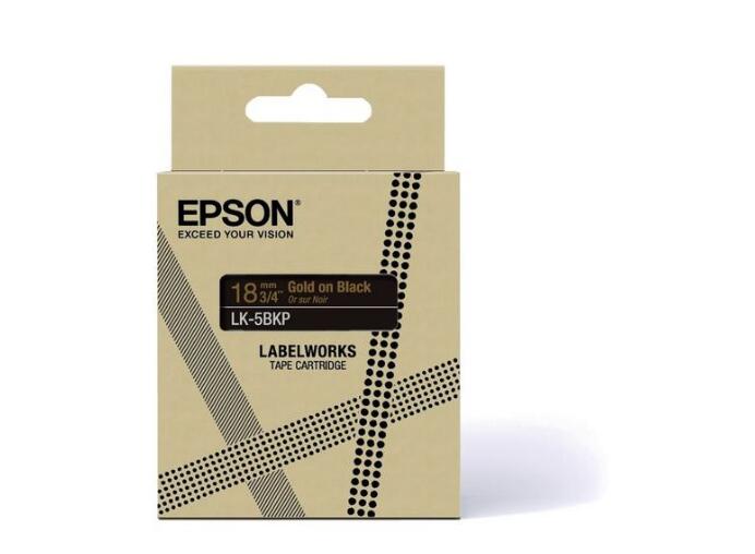 Epson LabelWorks LK-5BKP - Metallic - gold auf schwarz - Rolle (1,8 cm x 9 m) 1 Kassette