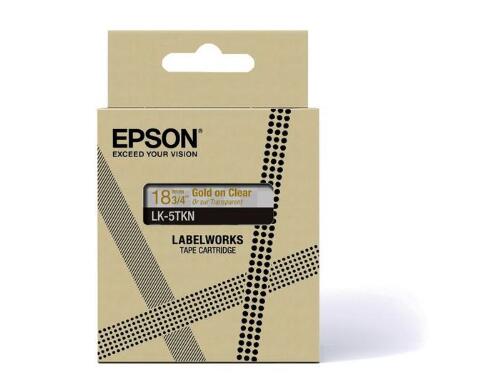 Epson LabelWorks LK-5TKN - Metallic - gold auf durchsichtig - Rolle (1,8 cm x 9 m) 1 Kassette