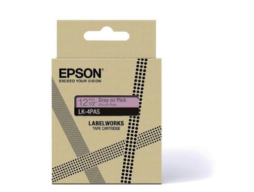 Epson LabelWorks LK-4PAS - Soft pink/gray - Rolle (1,2 cm) 1 Kassette