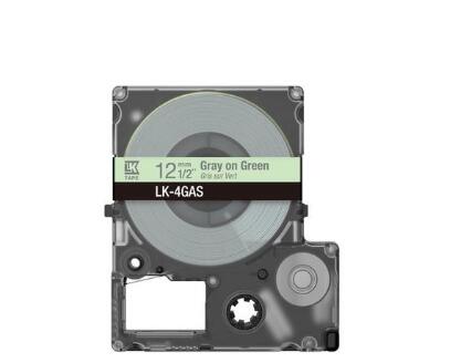 Epson LabelWorks LK-4GAS - Grau auf Grün - Rolle (1,2 cm x 8 m) 1 Kassette