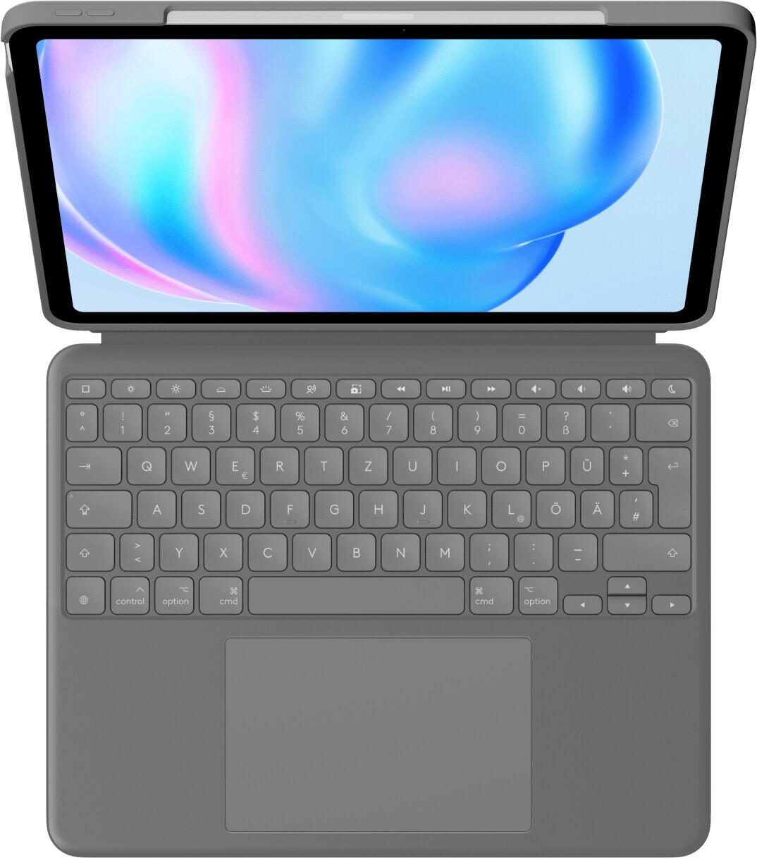Logitech Combo Touch Tastatur und Foliohülle mit Trackpad oxford grey